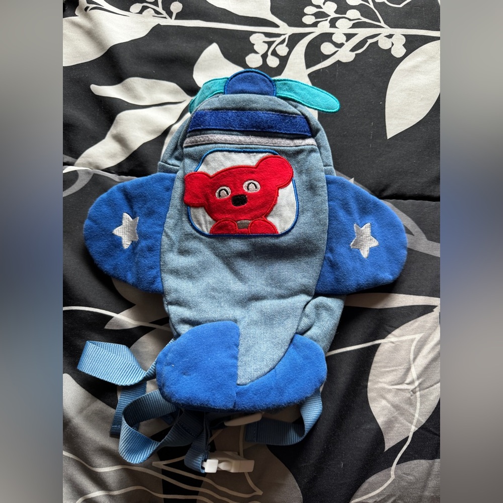 Blue Airplane Kids Backpack